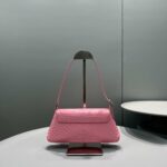 Balenciaga XX Crocodile Embossed Flap Bag White/Black/Green/Pink/Blue For Women 16in/27cm 6956452108X1000