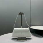 Balenciaga XX Crocodile Embossed Flap Bag White/Black/Green/Pink/Blue For Women 16in/27cm 6956452108X1000