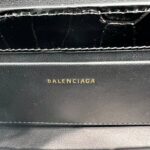 Balenciaga XX Crocodile Embossed Flap Bag White/Black/Green/Pink/Blue For Women 16in/27cm 6956452108X1000