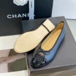 Chanel Ballet Flats Black For Women G02819 Y01552 94305