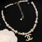 Chanel Diamond Double C Pentagram Necklace Gold For Women