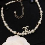 Chanel Diamond Double C Pentagram Necklace Gold For Women