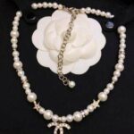 Chanel Diamond Double C Pentagram Necklace Gold For Women