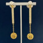 Dior Ball Bubble Pearl Earrings Gold For Women