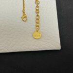 Dior Big Pearl Necklace Gold For Women