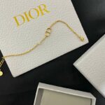 Dior Big Pearl Necklace Gold For Women