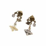 Dior Butterfly Jadior Earrings Gold For Women