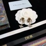 Dior Butterfly Jadior Earrings Gold For Women
