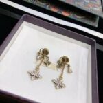 Dior Butterfly Jadior Earrings Gold For Women
