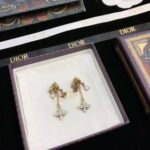 Dior Butterfly Jadior Earrings Gold For Women