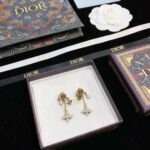 Dior Butterfly Jadior Earrings Gold For Women