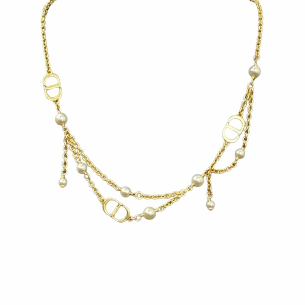 Dior CD Double-Layer Tassel Pearl