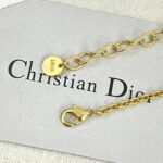 Dior CD Double-Layer Tassel Pearl Necklace Gold For Women