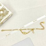 Dior CD Double Tassel Pearl Bracelet Gold For Women