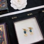 Dior CD Earrings Blue For Women