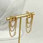 Dior CD Tassel Earrings Gold For Women