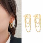 Dior CD Tassel Earrings Gold For Women
