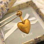 Dior Heart-Shaped Earrings Red For Women