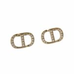 Dior Monogram Mini Earrings Gold For Women