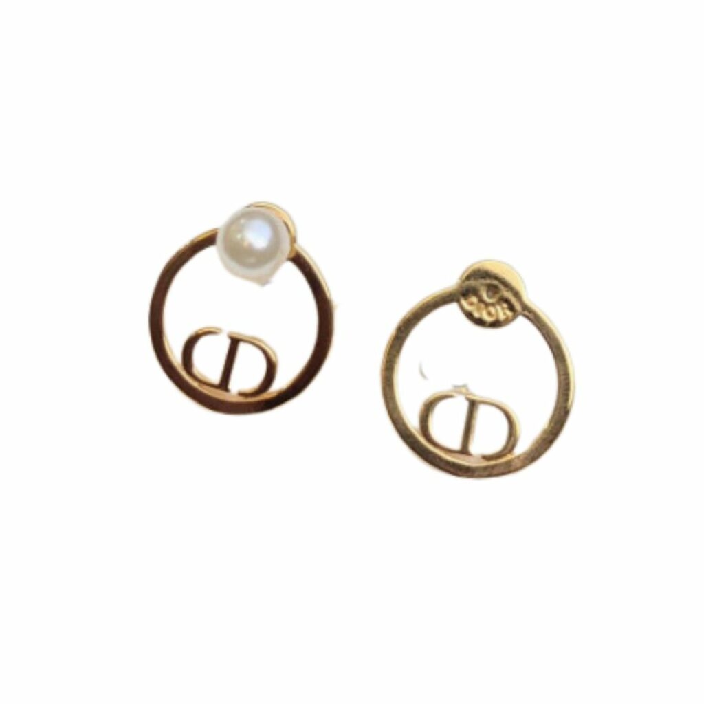 Dior Round CD Earrings
