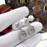 Dior Small Pearls Earrings Silver For Women