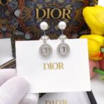Dior Small Pearls Earrings Silver For Women