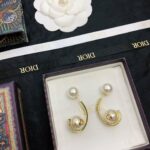 Dior Super Textured Earrings Gold For Women