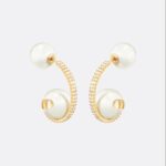 Dior Super Textured Earrings Gold For Women