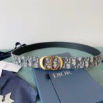 Dior 30 Montaigne Reversible Belt Blue For Women
