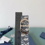 Dior 30 Montaigne Reversible Belt Blue For Women