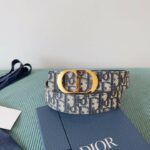 Dior 30 Montaigne Reversible Belt Blue For Women