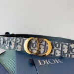 Dior 30 Montaigne Reversible Belt Blue For Women