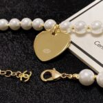 Chanel Double C Pearl Love Necklace White For Women