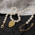 Chanel Double C Pearl Love Necklace White For Women