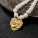 Chanel Double C Pearl Love Necklace White For Women