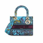 Christian Dior Medium Lady D-Lite Celestial Blue Multicolor Bag For Women M0565OEUP_M259- 24 Cm/ 9.5 Inches
