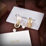 Dior Alphabet Earrings White For Women