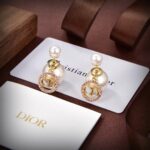 Dior Alphabet Earrings White For Women