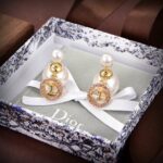 Dior Alphabet Earrings White For Women