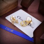 Dior Letter Earrings White For Women