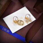 Dior Letter Earrings White For Women