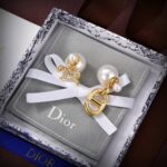 Dior Letter Earrings White For Women