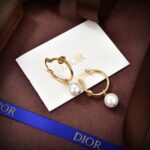 Dior Letter Earrings White For Women