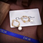Dior Letter Earrings White For Women