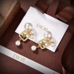 Dior Pentagram Earrings White For Women