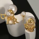 Dior Tribales Earrings Gold For Women