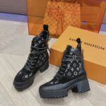 Louis Vuitton Laureate Platform Desert Boot Black For Women 1AC7M0