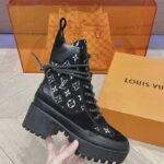 Louis Vuitton Laureate Platform Desert Boot Black For Women 1AC7M0