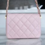 Chanel Wide Shoulder Bag Pink For Women 20.5cm / 8.1in