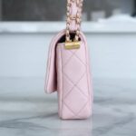 Chanel Wide Shoulder Bag Pink For Women 20.5cm / 8.1in